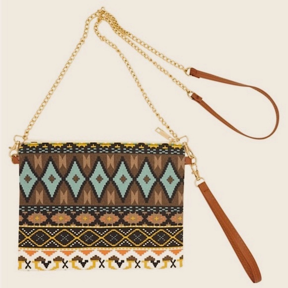 ✌🏼 #2480 Fashionably Cute Aztec Vibes Crossbody Purse - Picture 10 of 14